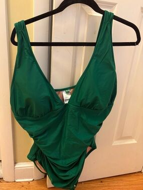 J. Crew Green One-Piece Swimsuit